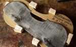 Template for a violin patterned after a Stradivarius